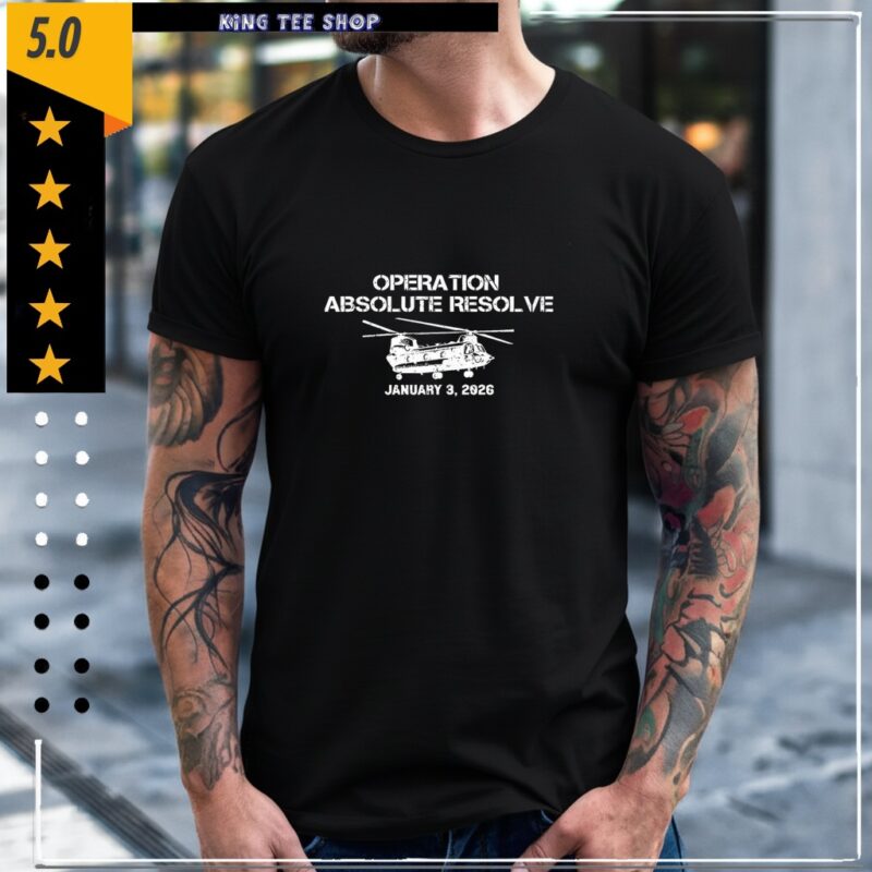 Venezuela 2026 operation absolute resolve Boeing CH-47 Chinook silhouette_Classic Men's T-Shirt