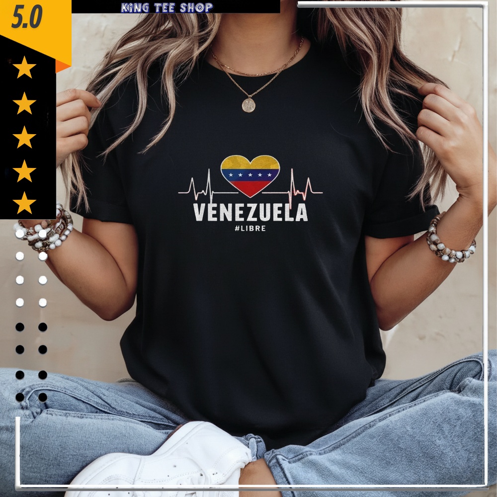 Venezuelan Flag Heartbeat Venezuela Libre shirt