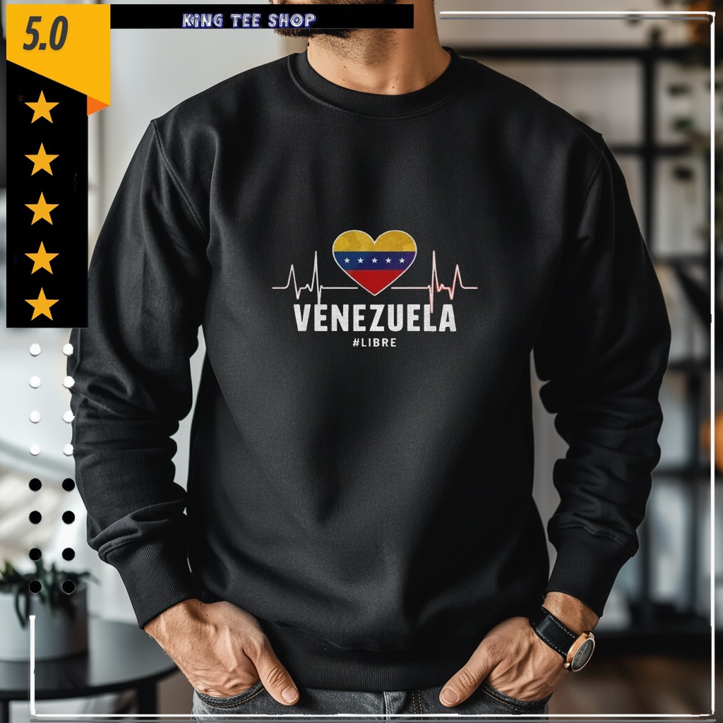 Venezuelan Flag Heartbeat Venezuela Libre shirt