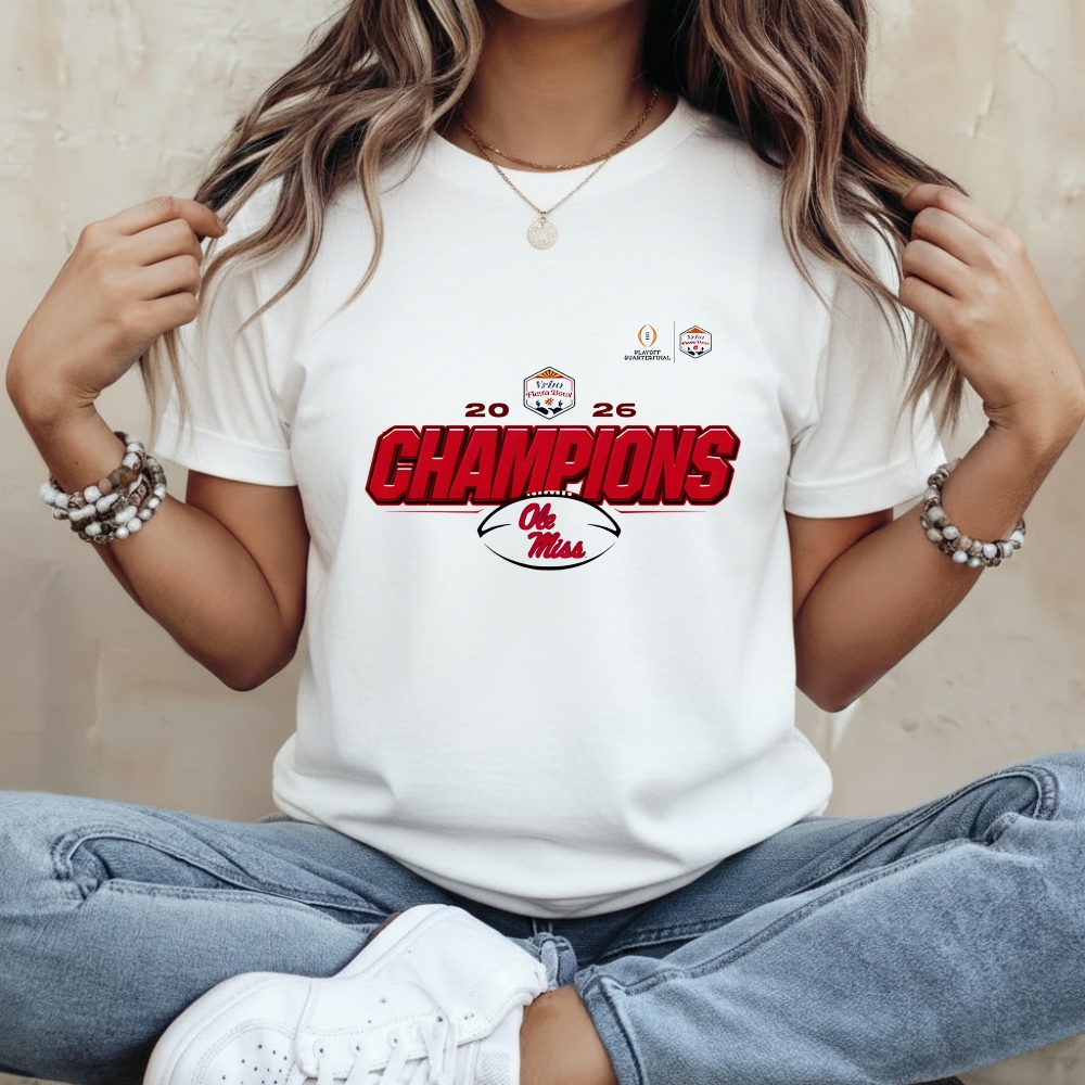 Vrbo Fiesta Bowl Ole Miss Rebels 2026 Champions T-shirt