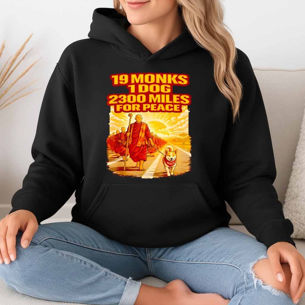 Walk for peace buddhist monks inspirational journey shirt