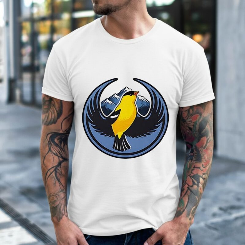 Washington American goldfinch resistance bird logo_Classic Men's T-Shirt