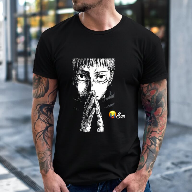 Yuji Itadori Jujutsu Kaisen cryin son_T-Shirt