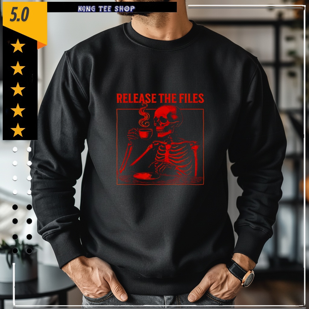 Skeleton Mug Coffee Release The Files Graphic Shirt