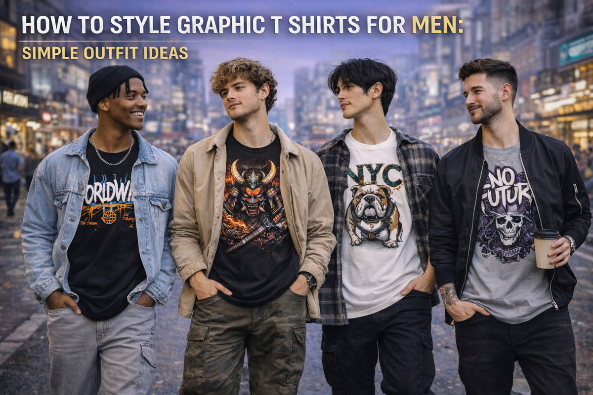 How to Style Graphic T Shirts for Men: Simple Outfit Ideas