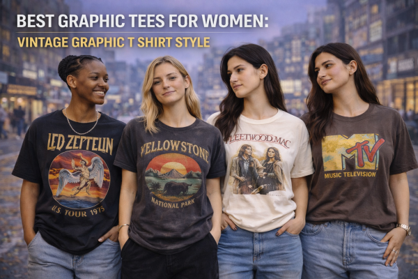 best graphic tees for women vintage graphic t shirt style