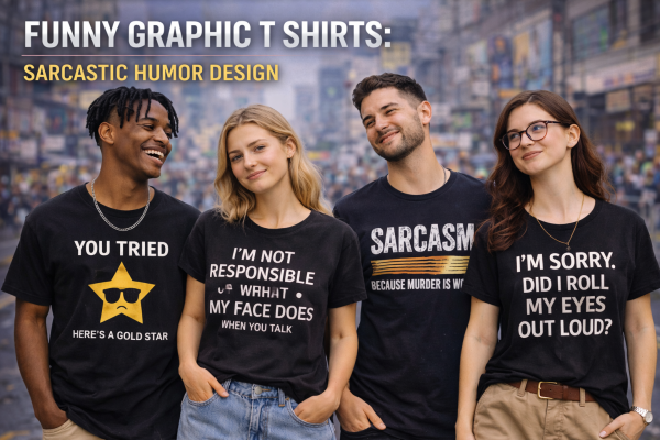 funny graphic t shirts cartoon illustration design