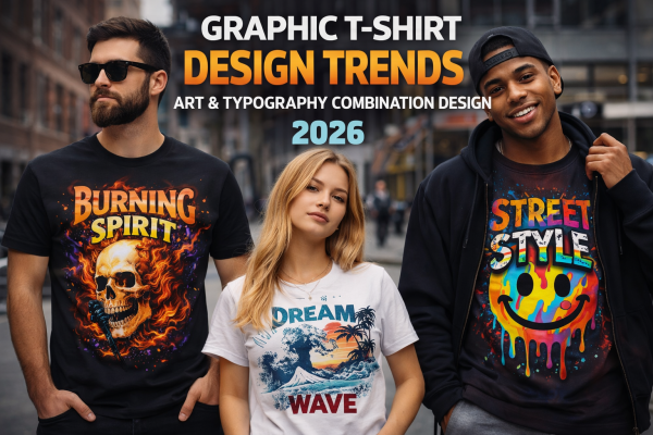 graphic t shirt design trends art and typography combination design