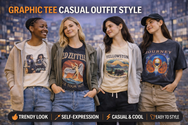 graphic tee casual outfit style