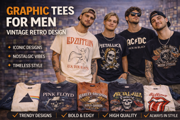 graphic tees for men vintage retro design