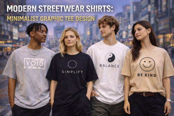modern streetwear shirts minimalist graphic tee design