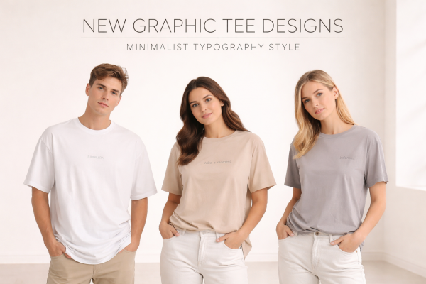 new graphic tee designs minimalist typography style