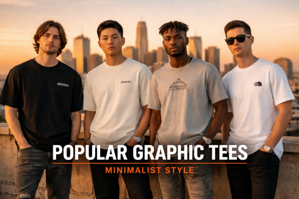 popular graphic tees minimalist style