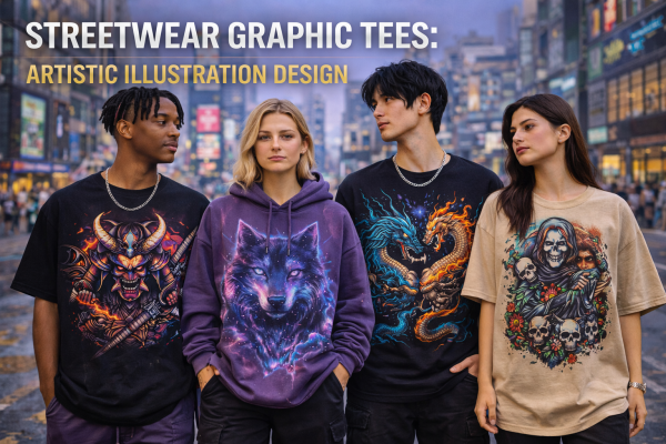 streetwear graphic tees artistic illustration design
