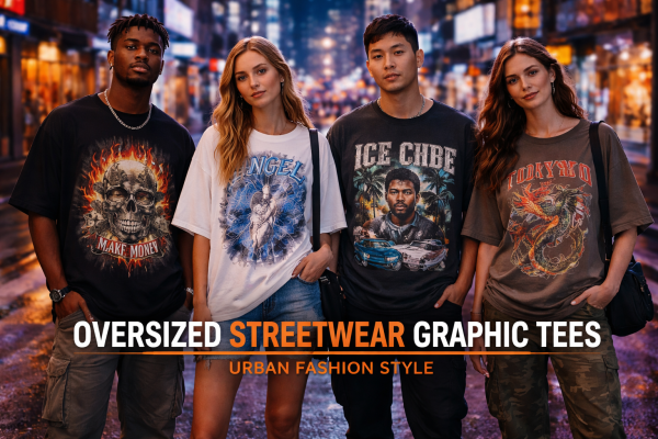streetwear graphic tees oversized urban fashion style