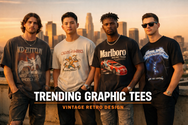 trending graphic tees vintage retro design